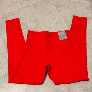Forever 21 Women Red High-Waist Activewear Leggings